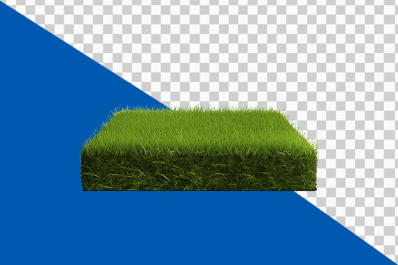 Green grass land on transparent background PNG image