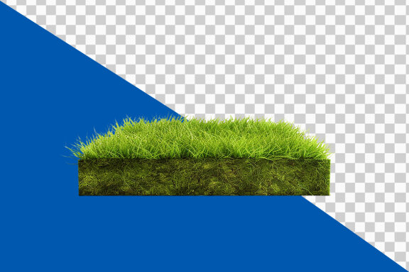 Green grass land on transparent background PNG image
