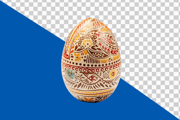 Easter egg on transparent background PNG image