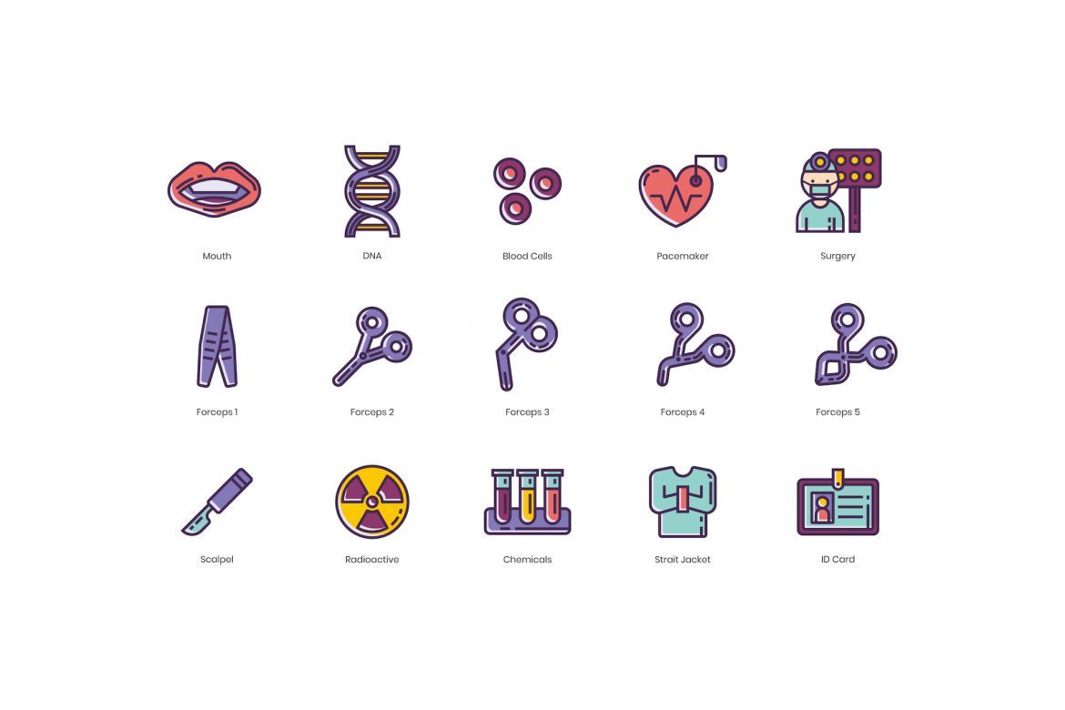 105 Medical Icons | Lilac - view 6