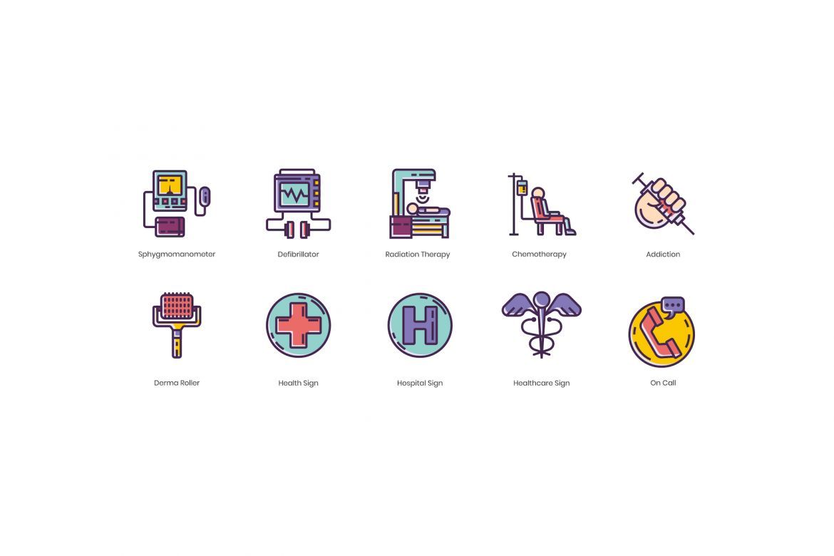 105 Medical Icons | Lilac - view 7