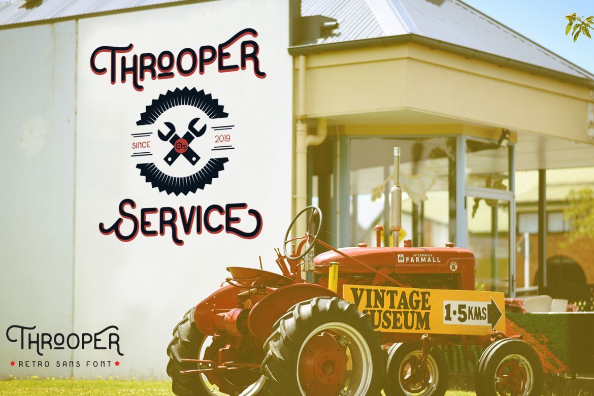 Throoper Retro Font - view 5