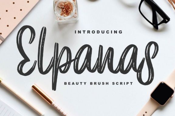 Elpanas - Beuty Brush Script - view 1