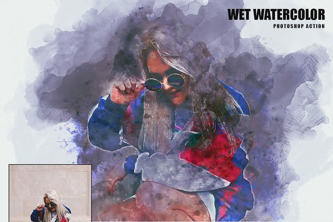 Wet Watercolor Photoshop Action - view 3