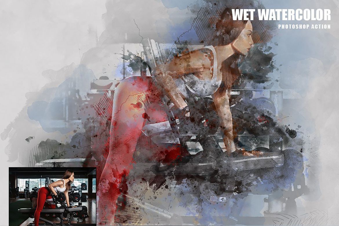 Wet Watercolor Photoshop Action - view 7