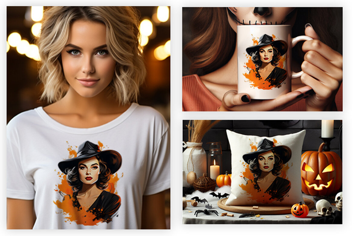FREE Halloween Lady Sublimation Clipart PNG - view 4