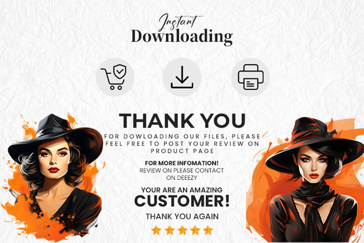 FREE Halloween Lady Sublimation Clipart PNG - view 7