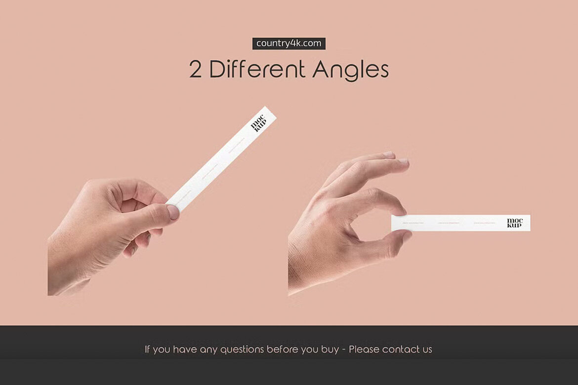 Perfume Test Strip in Hand FREE Mockup - view 4