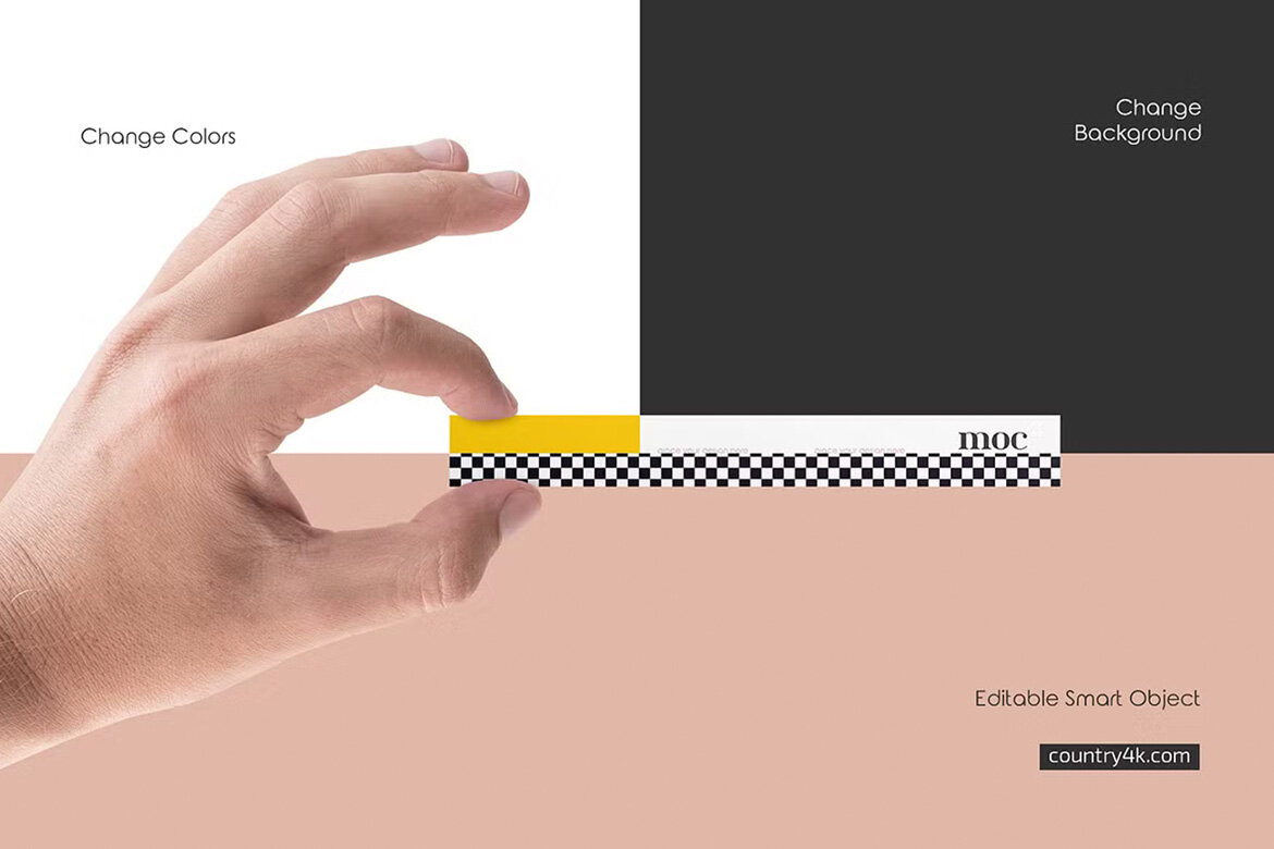 Perfume Test Strip in Hand FREE Mockup alt