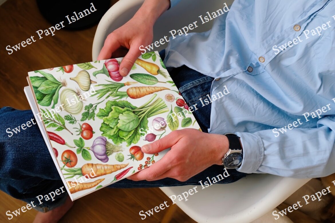 6 FREE Digital Papers - Food Vegetable In Watercolor alternate