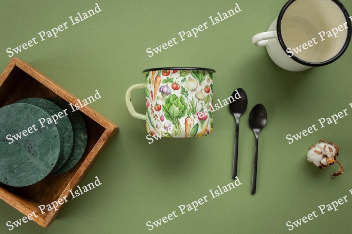 6 FREE Digital Papers - Food Vegetable In Watercolor - view 7