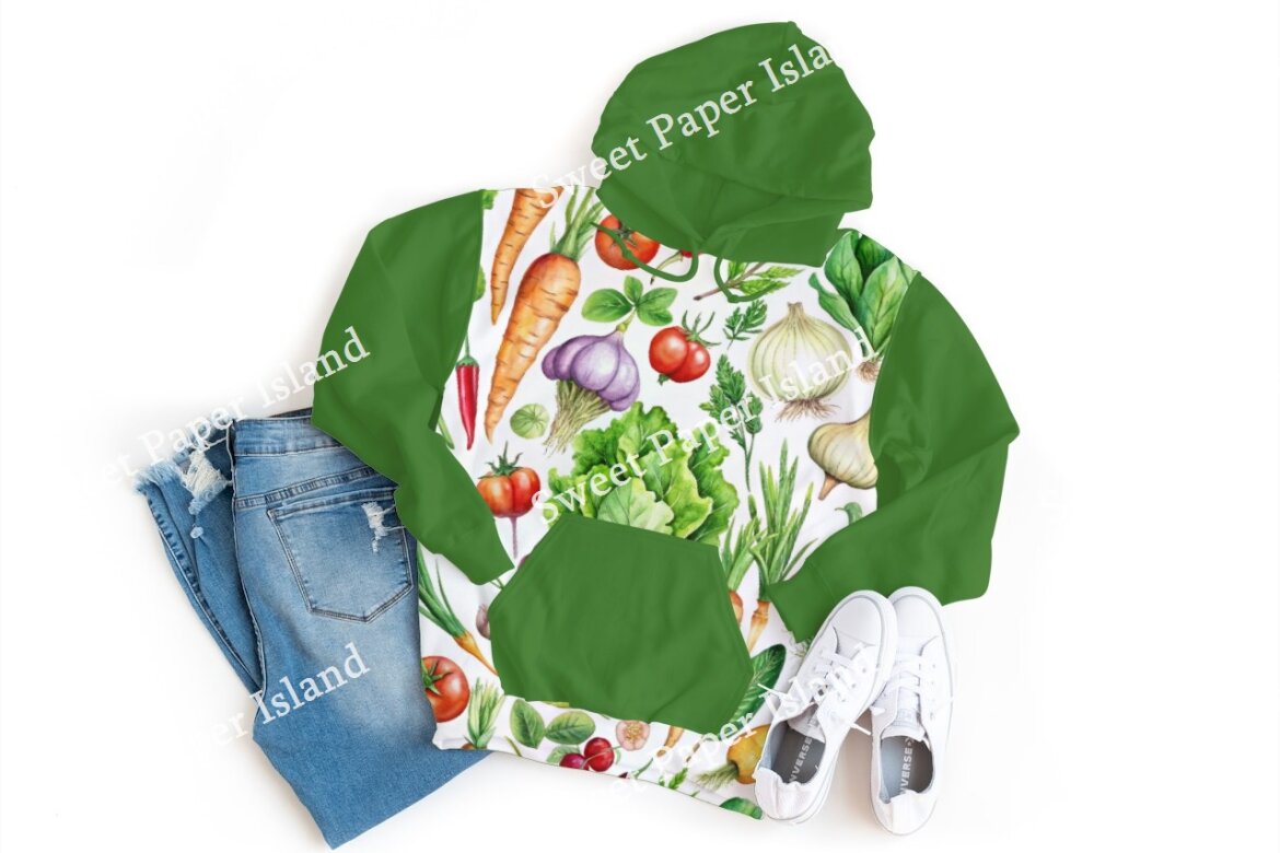 6 FREE Digital Papers - Food Vegetable In Watercolor alternate