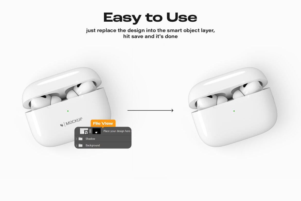 Free AirPods Pro Mockup alt