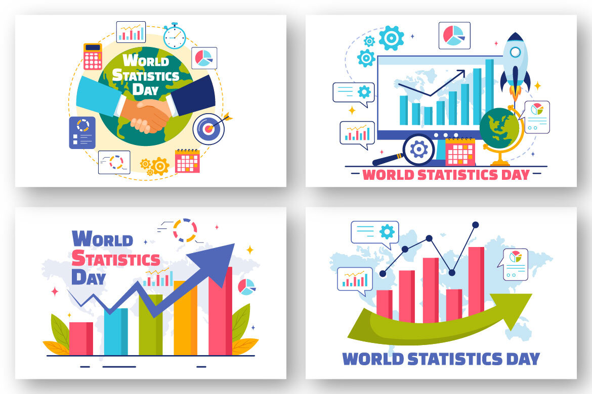9 National Statistics Day FREE illustrations - view 3
