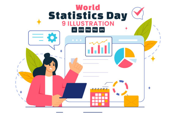 9 National Statistics Day FREE illustrations