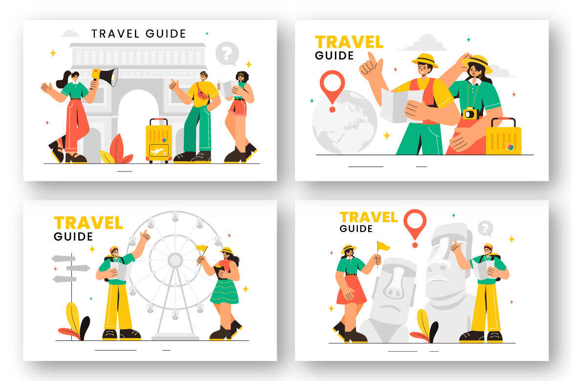 9 Travel Guide and Tour FREE Illustrations - view 3