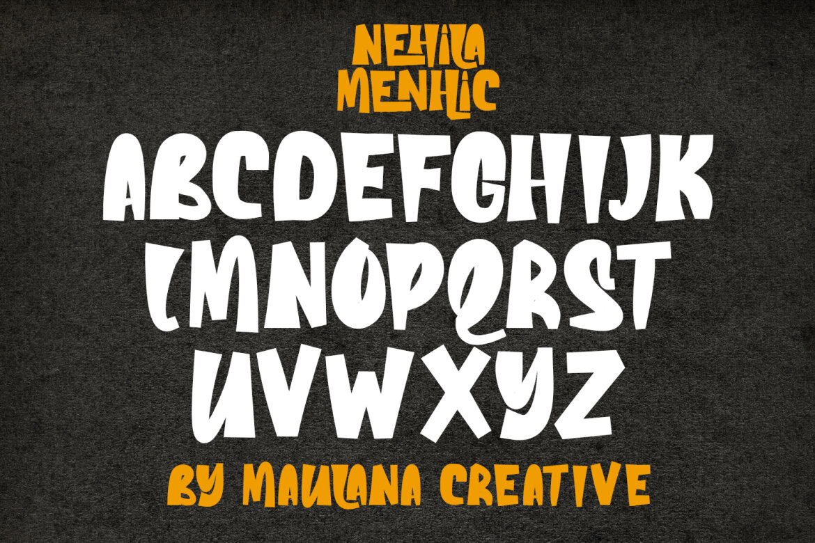 Nehila Menhic Handmade FREE Font - view 8