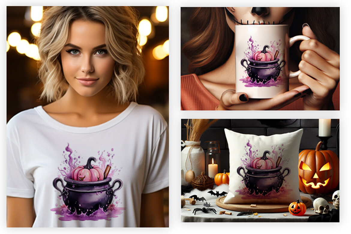 Halloween Cauldron FREE Clipart PNG Bundle - view 4