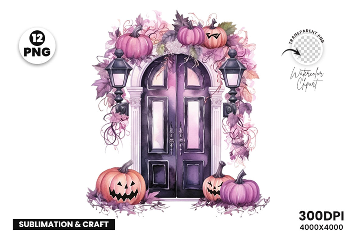 Halloween Creaky Door FREE Clipart PNG Bundle - view 5