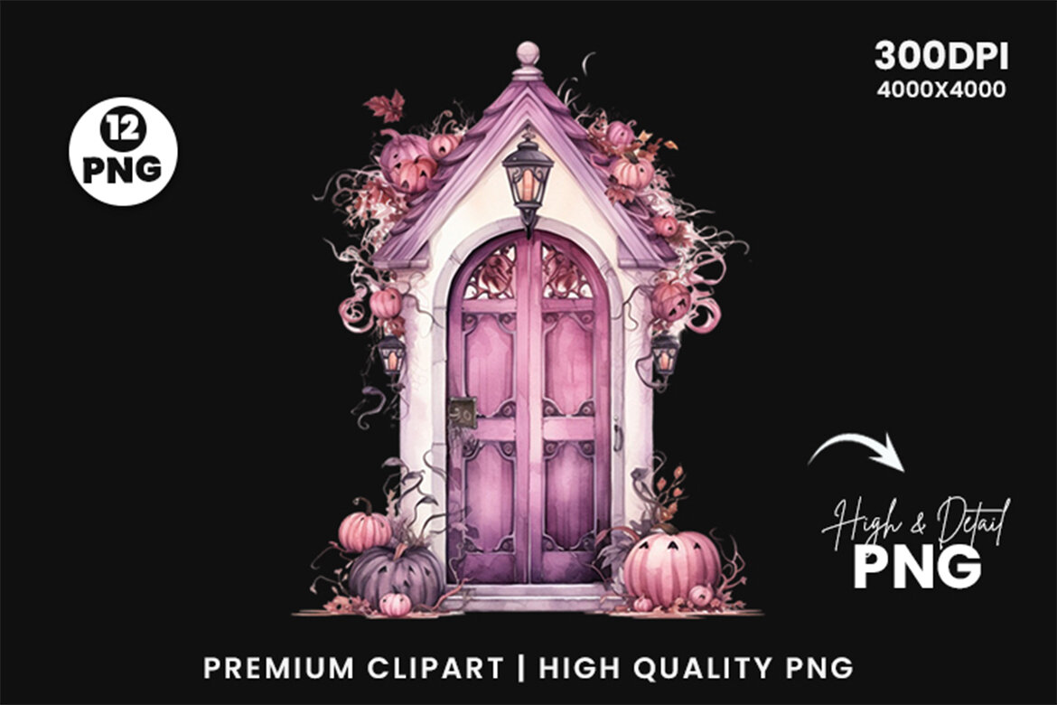 Halloween Creaky Door FREE Clipart PNG Bundle - view 6