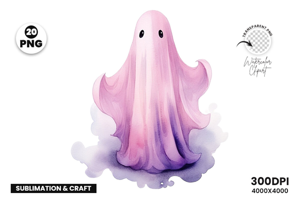 Halloween Ghost FREE PNG Clipart Bundle - view 5