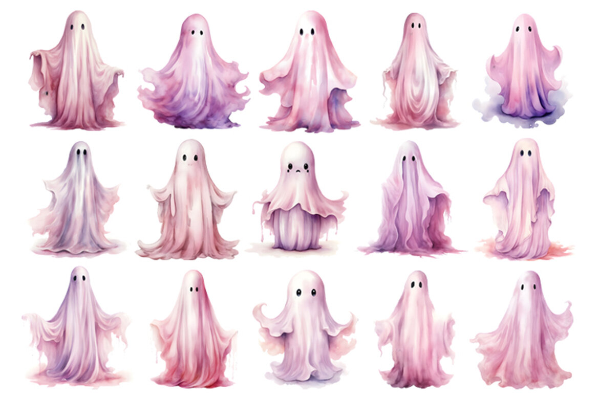 Halloween Ghost FREE PNG Clipart Bundle alternate