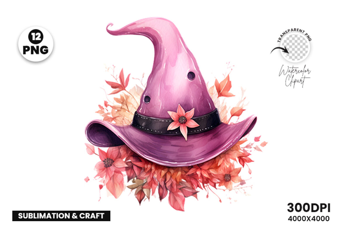 Halloween Witch Hat Sublimation FREE PNG Bundle - view 5