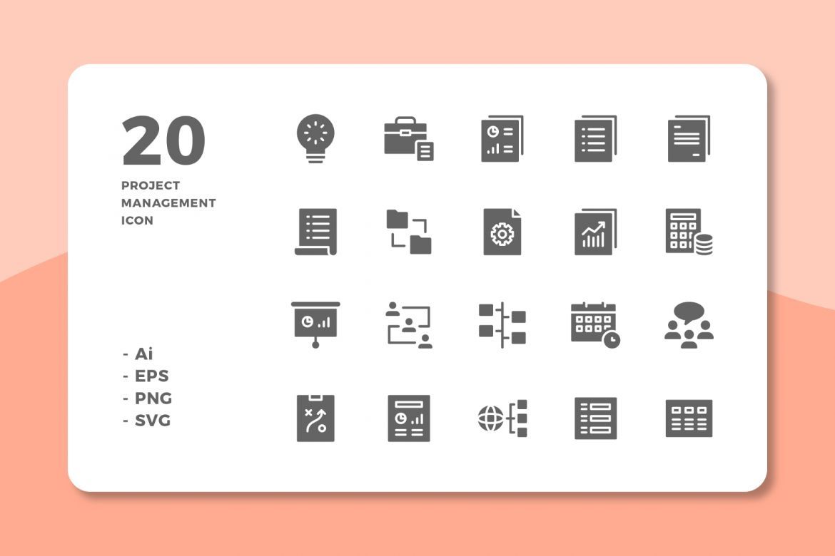 60 Project Management Icons (3 Style) - view 3
