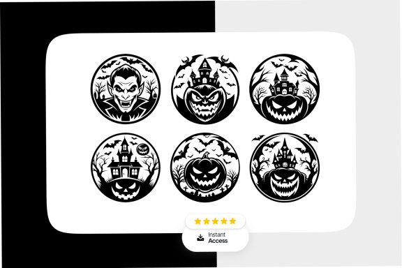 6 FREE Halloween Round Stickers