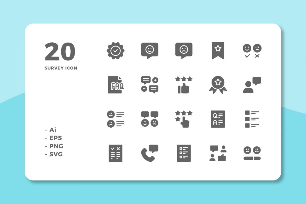 60 Survey Icons (3 Style) - view 3
