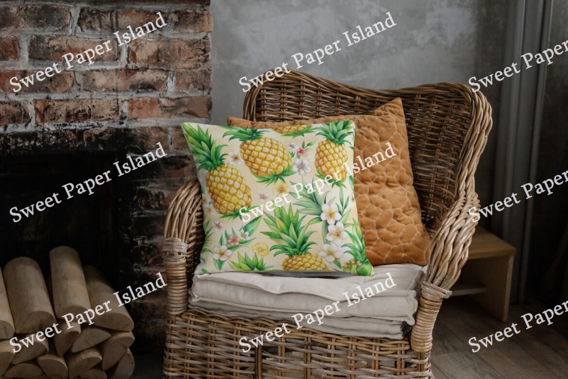 6 FREE Digital Papers - Pineapple Garden - view 5