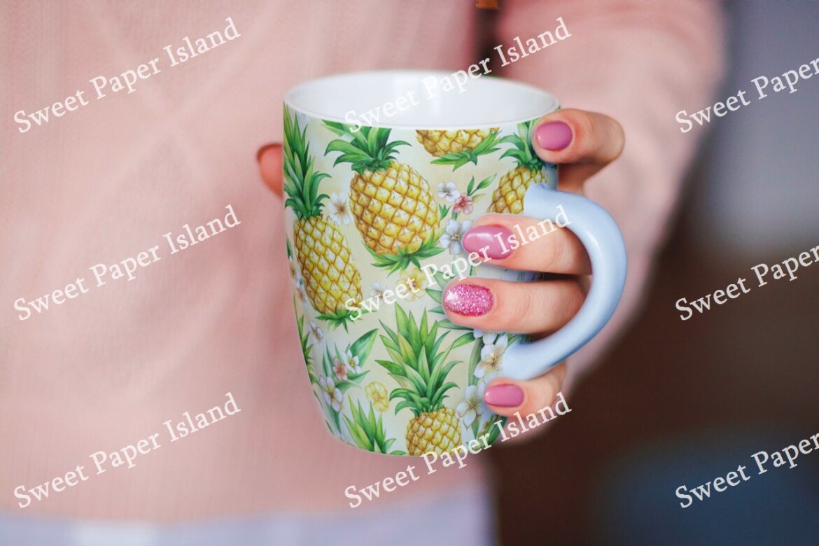 6 FREE Digital Papers - Pineapple Garden - view 6