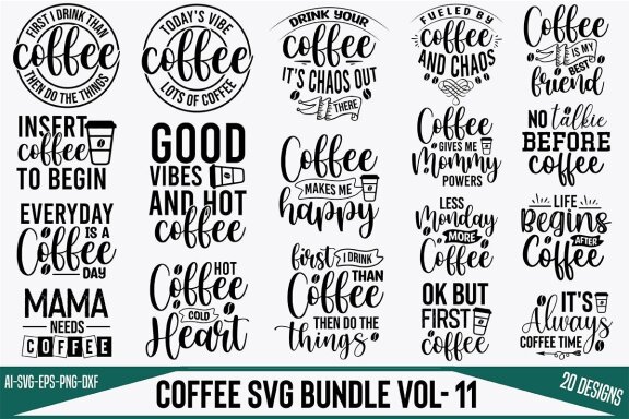 Coffee FREE SVG Bundle