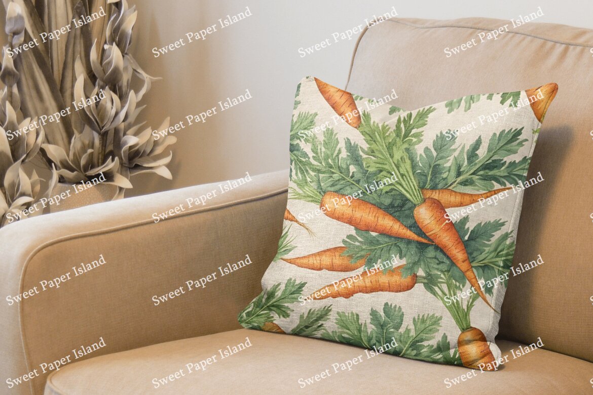 6 FREE Digital Papers - Carrot Garden - view 5