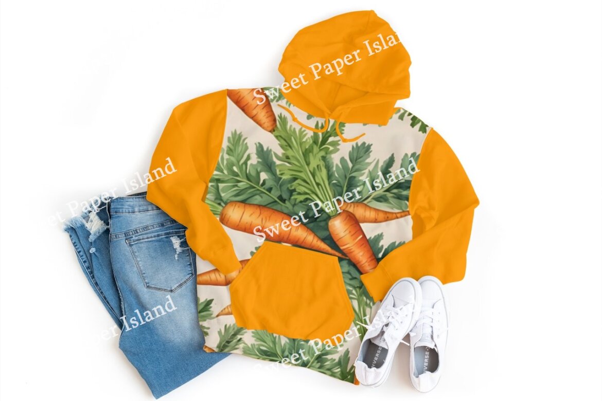 6 FREE Digital Papers - Carrot Garden - view 7