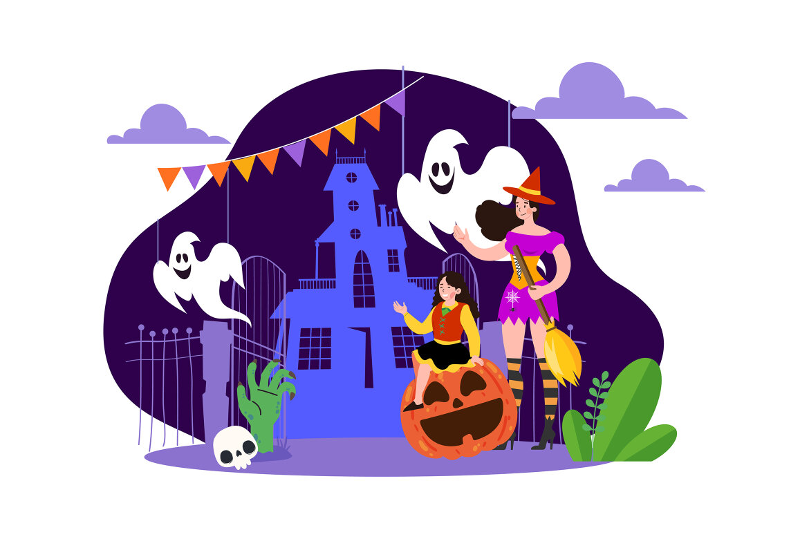 M663_Happy Halloween FREE Illustration Pack - view 7