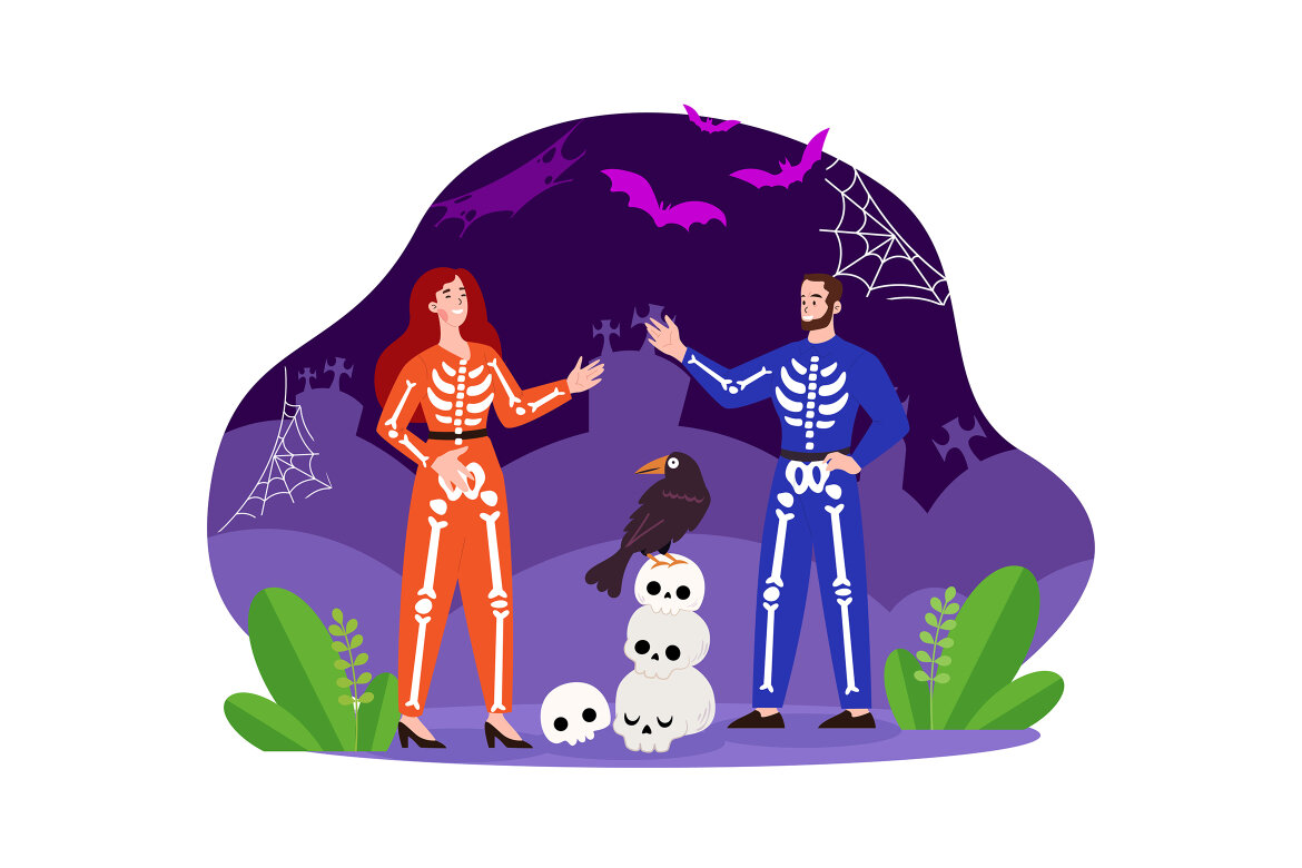 M663_Happy Halloween FREE Illustration Pack - view 11