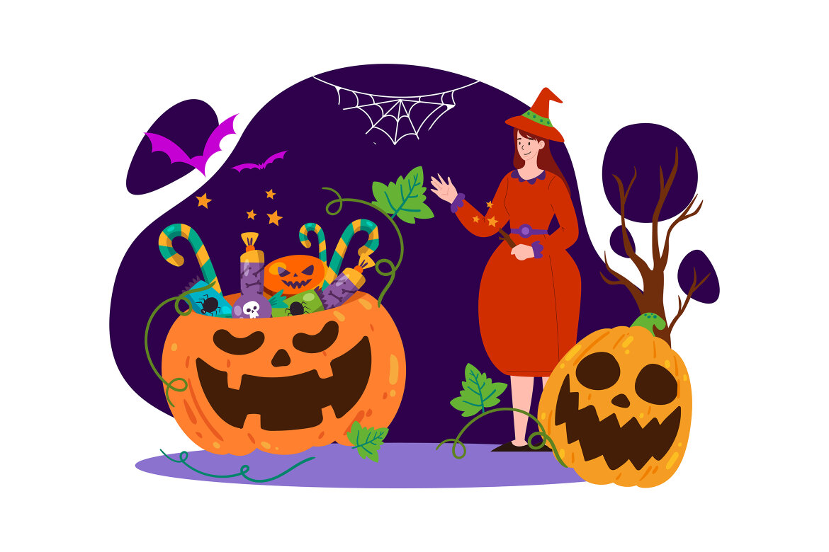 M663_Happy Halloween FREE Illustration Pack - view 3