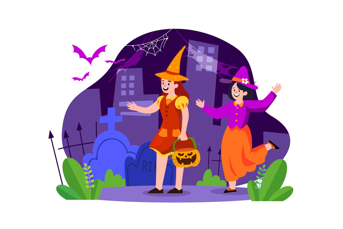 M663_Happy Halloween FREE Illustration Pack - view 5