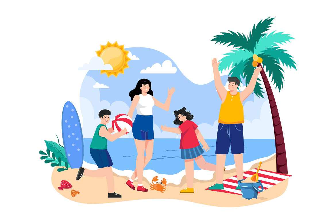 M586_Summer Holiday FREE Illustration Pack alternate