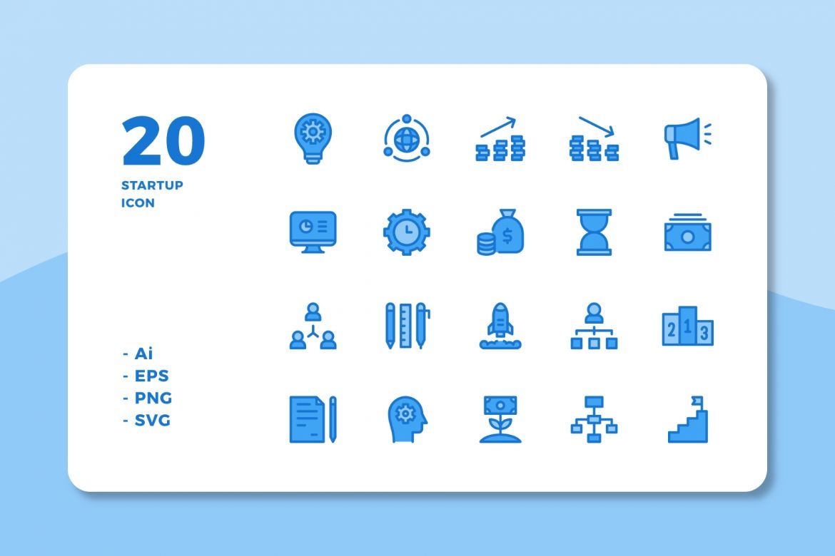 60 Startup Icons (3 Style) alternate