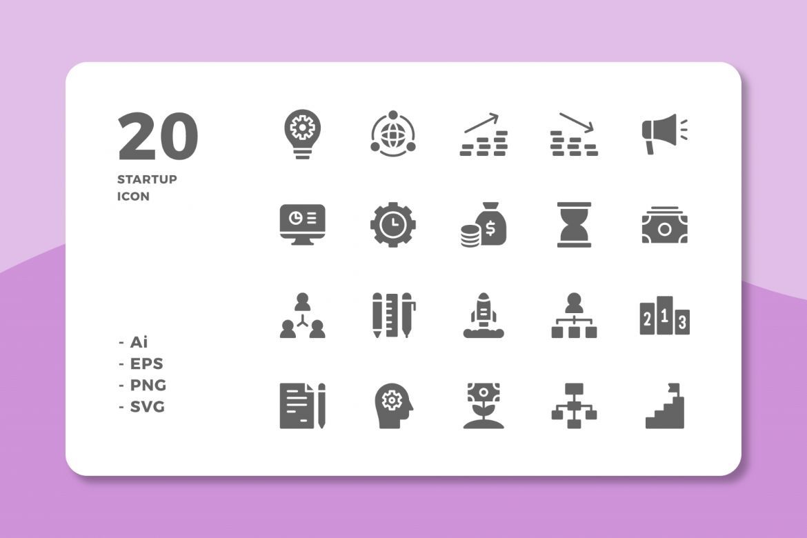 60 Startup Icons (3 Style) - view 3