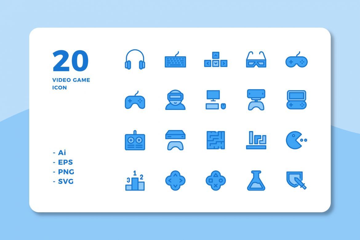 60 Video Game Icons (3 Style) - view 2