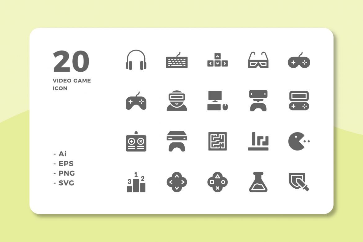 60 Video Game Icons (3 Style) - view 3
