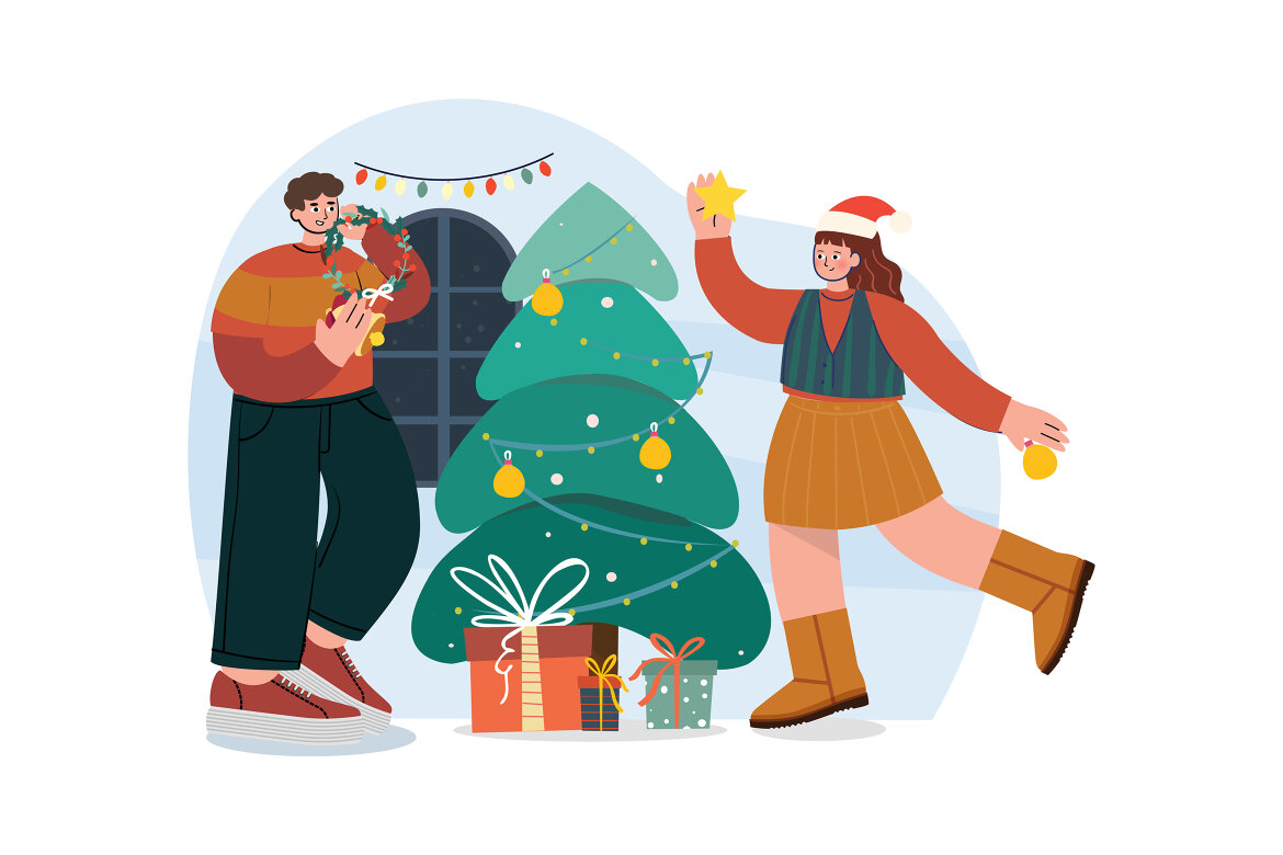 M519_Christmas Illustration FREE Pack alternate