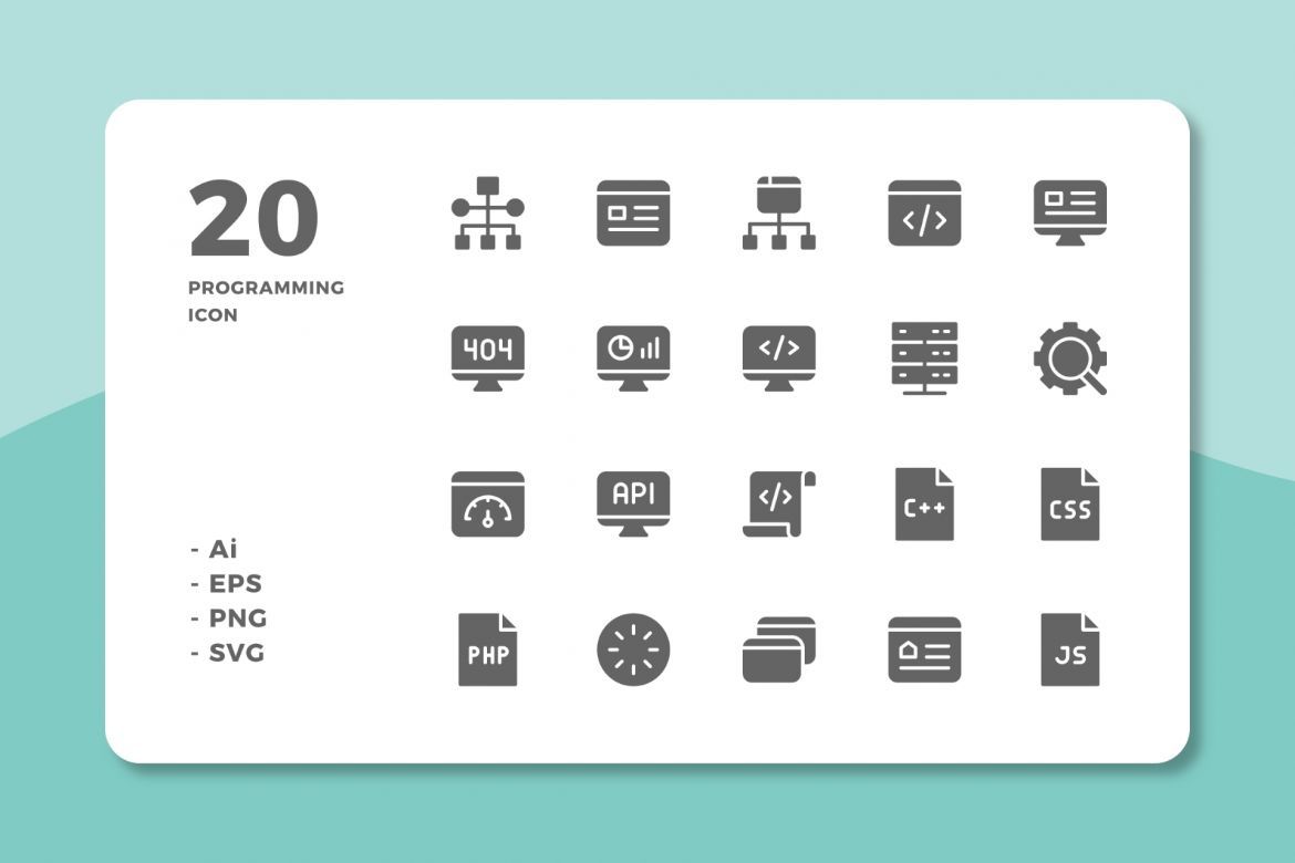 60 Programming Icons (3 Style) - view 3