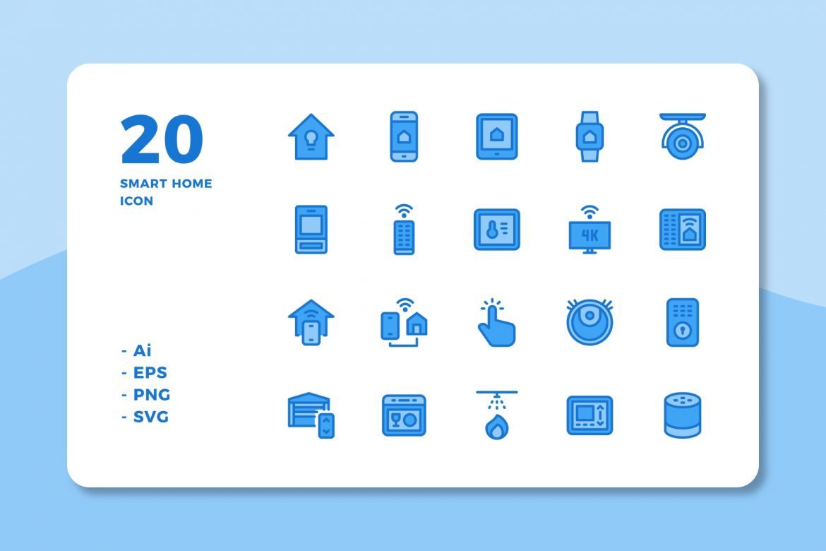 60 Smart Home Icons (3 Style) - view 2