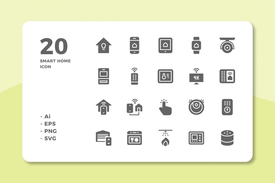 60 Smart Home Icons (3 Style) - view 3