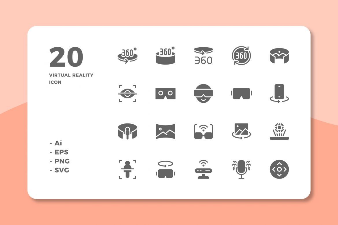 60 Virtual Reality Icons (3 Style) - view 3