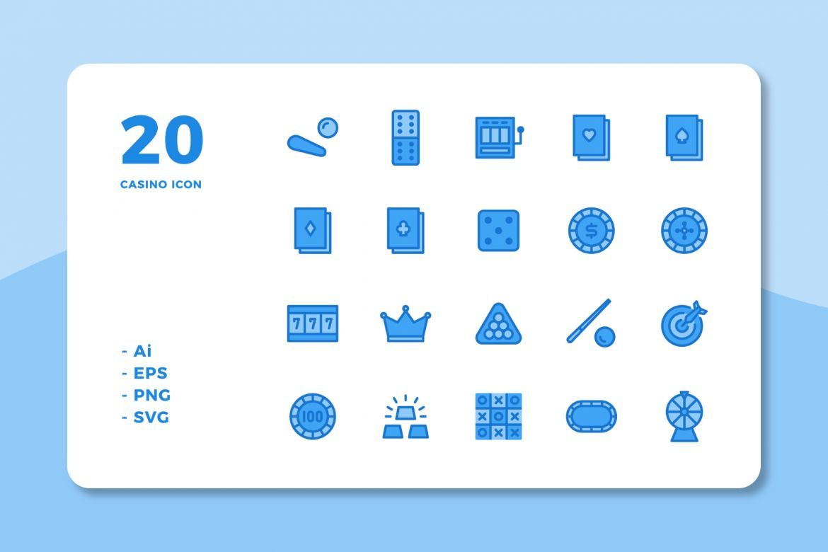 60 Casino Icons (3 Style) - view 2